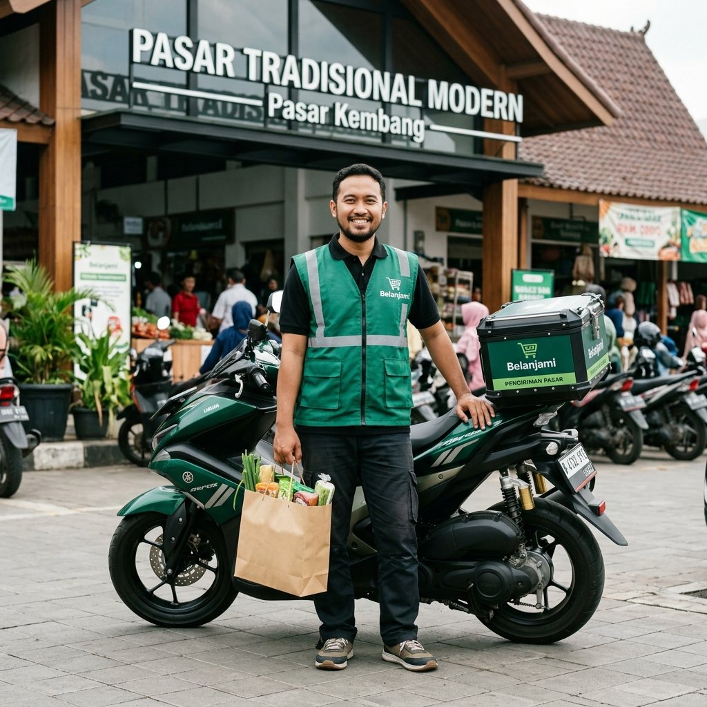 Kurir Tetap Belanjami