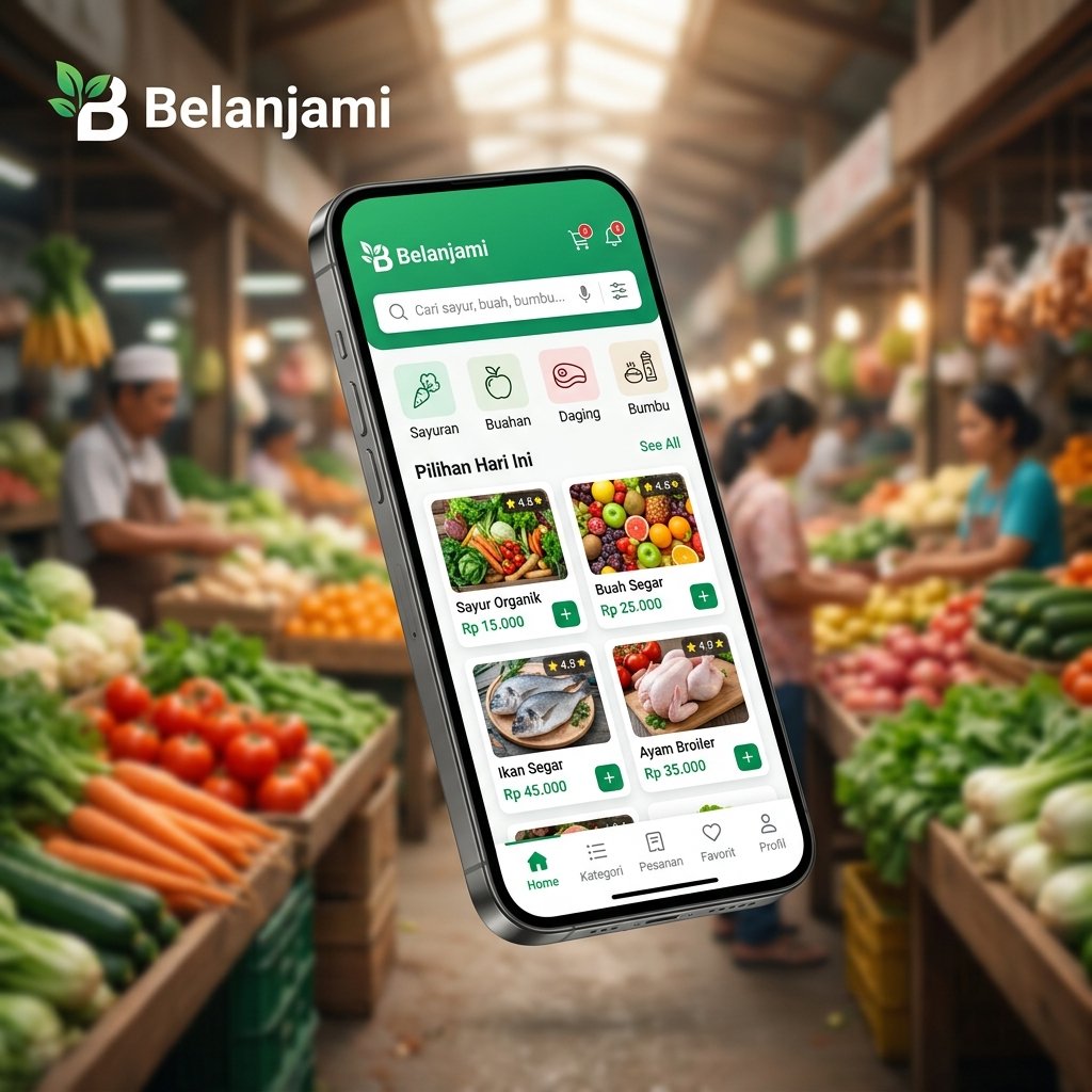 Belanjami Mobile App Mockup